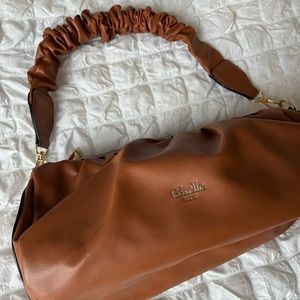 Giselle Paris Brown Leather Handbag